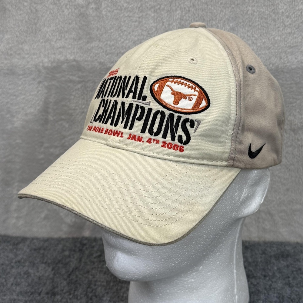 Texas Longhorns Nike Hat Cap Strap Back Mens One Size Beige NCAA Football